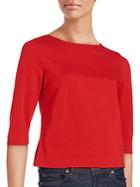 Saks Fifth Avenue Off 5th Solid Boatneck Top