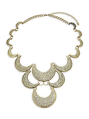 Jamierocks Crescent-shaped Hammered Necklace