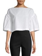 3.1 Phillip Lim Puff-sleeve Cropped Blouse