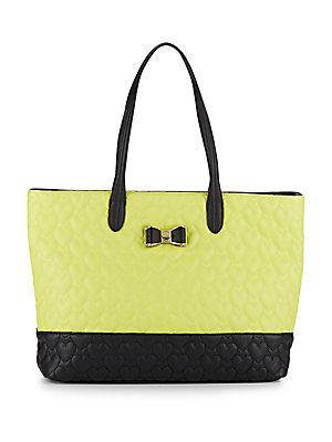 Betsey Johnson Be My Bow Colorblock Tote