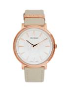 Versace Rose Goldtone Stainless Steel Leather-strap Watch