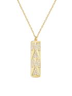 Chloe & Madison 18k Goldplated Sterling Silver & Crystal Pendant Necklace
