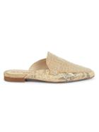 Sam Edelman Eiko Woven Python-embossed Leather Mule Loafers