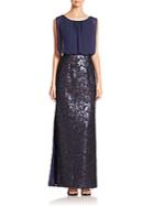 Aidan Mattox Sequin Blouson Gown