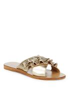 Saks Fifth Avenue Leather Ruffle Sandals