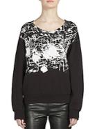 Yves Saint Laurent Graffiti Print Cotton Sweatshirt