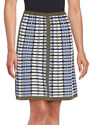 M Missoni Oval Jacquard-knit A-line Skirt