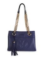 Valentino By Mario Valentino Kali Logo Leather Shoulder Bag