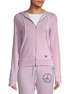 Peace Love World Graphic Hooded Jacket