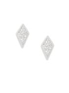 Ef Collection 14k White Gold Diamond Stud Earrings