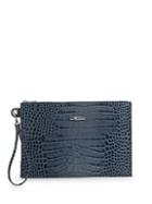 Longchamp Embossed Leather Pouch