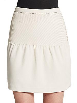 Halston Heritage Asymmetrical Seamed Skirt