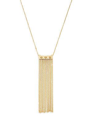 Rebecca Minkoff Spiked Chain Fringe Necklace
