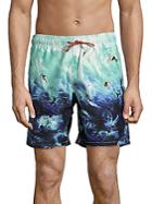 Bugatchi Surf Pattern Swim Shorts