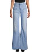 7 For All Mankind Faded Wide-leg Jeans