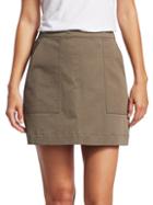 Theory Stitched Pocket A-line Skirt
