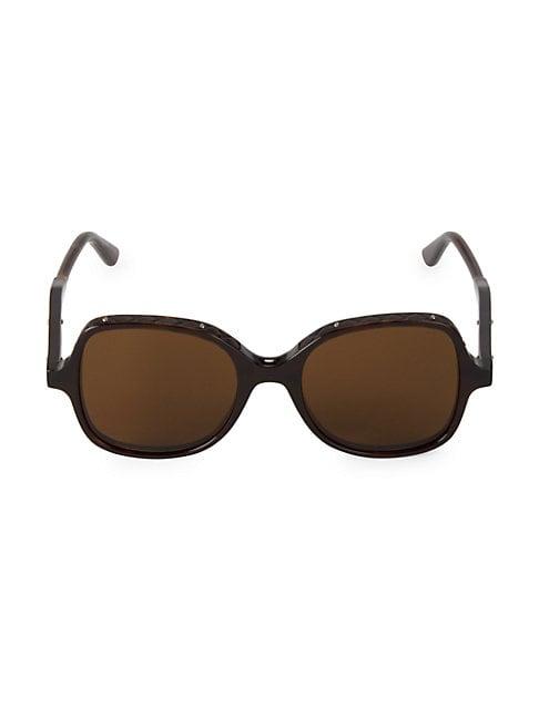 Bottega Veneta 51mm Quilted Trim Square Sunglasses