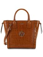 Valentino By Mario Valentino Charmont Crocodile-embossed Leather Convertible Tote
