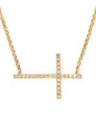 Effy D'oro 14k Yellow Gold And Diamond Cross Necklace