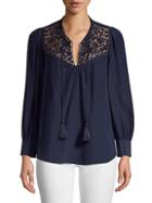 Kate Spade New York Out West Embroidered Peasant Blouse