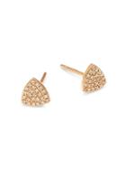 Saks Fifth Avenue 14k Rose Gold & Pav&eacute; Diamond Triangular Earrings