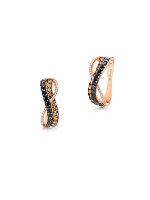Le Vian Exotics Diamond & 14k Rose Gold Infinity Earrings