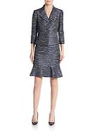 Kay Unger Fluted Skirt Suit