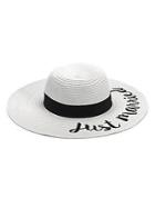 Marcus Adler Bride Just Married Embroidered Sun Hat