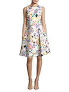 Calvin Klein Floral Seamed Fit-&-flare Dress