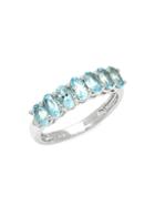 Effy Sterling Silver & Aquamarine Ring