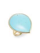 Ippolita Polished Rock Candy Turquoise & 18k Yellow Gold Teardrop Ring