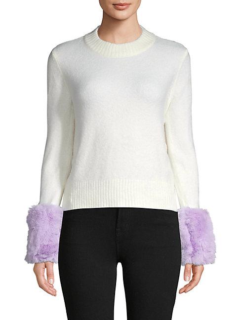 Saks Fifth Avenue Faux Fur Knit Sweater