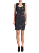 Yigal Azrouel Foiled Floral Jacquard Starr Dress