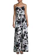 Parker Floral-print Sweetheart Gown