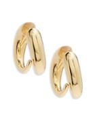 Chlo Jenna Curved Brass Stud Earrings