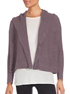 Inhabit Cashmere Cropped & Hooded Open Front Cardigan