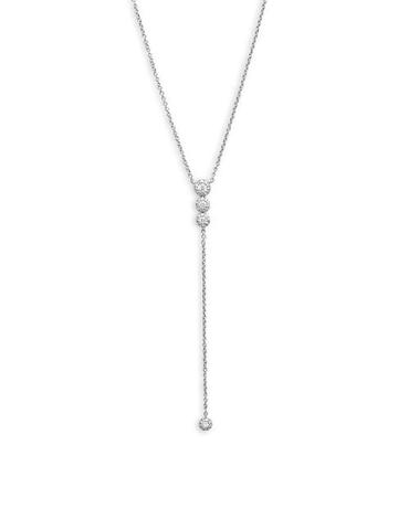 Diana M Jewels Bridal 14k White Gold & 0.29 Tcw Diamond Lariat Necklace
