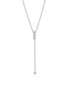 Diana M Jewels Bridal 14k White Gold & 0.29 Tcw Diamond Lariat Necklace