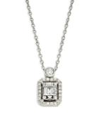 Effy 18k White Gold & White Diamond Pendant Necklace
