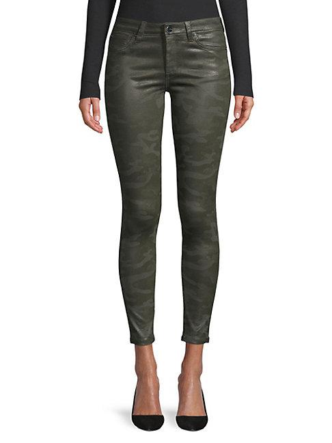 Joe's Jeans Icon High-rise Coated Camo Ankle Skinny Jeans