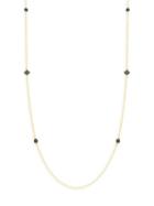 Freida Rothman Classic Sterling Silver & Crystal Small Clover Chain Necklace