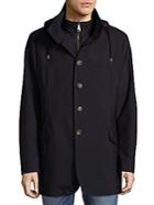Giorgio Armani Buttoned Hooded Coat
