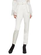 Bcbgmaxazria Belted Pleat-front Straight-leg Ankle Pants
