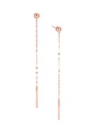 Lana Jewelry 14k Rose Gold Linear Drop Earrings