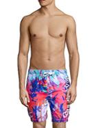 Superdry Psychedelic Palm-print Swim Trunks