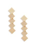 Ava & Aiden Goldtone Layered Squares Drop Earrings