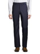 Saks Fifth Avenue Standard-fit Tonal Plaid Wool Pants