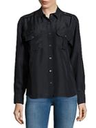 J Brand Edie Silk Casual Button-down Shirt
