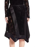 Donna Karan Faux Wrap Lace Skirt