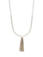 Saks Fifth Avenue Beaded Chain Tassel Pendant Necklace
